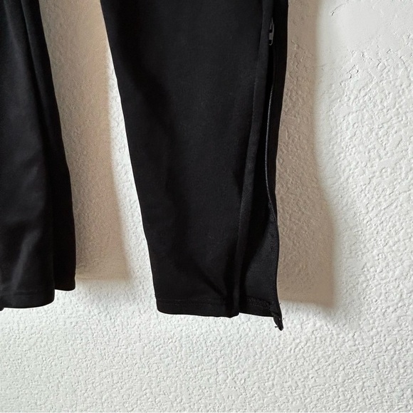Adidas Black Track, Running, workout Pants with Zipper Legs - Picture 4 of 9